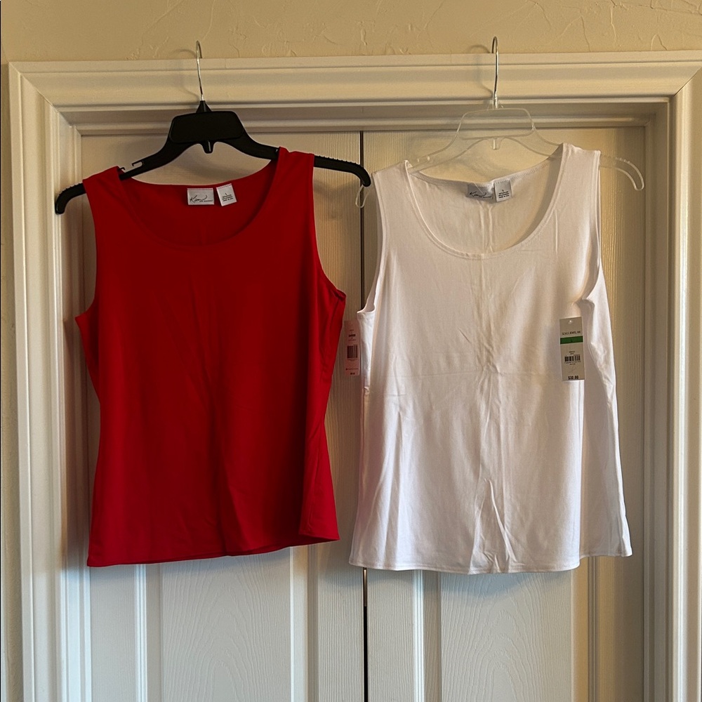 NWT: Kim Rogers Red/White Tank Top Bundle